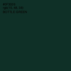 #0F3026 - Bottle Green Color Image